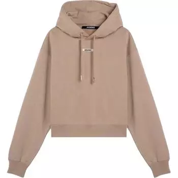 Толстовка с капюшоном и нашивкой-логотипом Jacquemus, бежевый