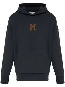 Толстовка с капюшоном и нашивкой-логотипом Moncler, синий