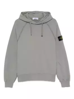 Толстовка с капюшоном и нашивкой-логотипом с рукавами реглан Stone Island, серый