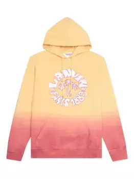 Толстовка с капюшоном и пальмовым принтом омбре Lanvin, нейтральный