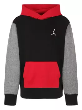 Толстовка с капюшоном и панельным дизайном Jordan Kids, черный