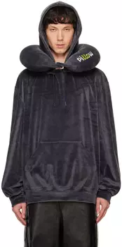 Толстовка с капюшоном и подушкой для шеи doublet, темно-синий