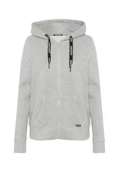 Толстовка с капюшоном и полосой с логотипом CHIEMSEE, цвет Neutral Gray Melange