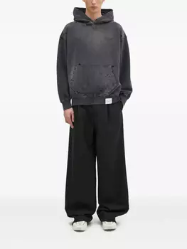 Толстовка с капюшоном и потертым карманом Neighborhood, черный