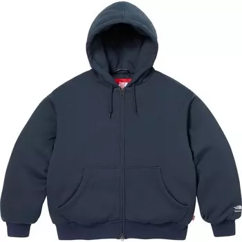 Толстовка с капюшоном и пуховым наполнителем The North Face на молнии Supreme, Marine Blue/Navy