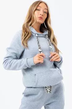 Толстовка с капюшоном и пуловером на шнурке Hype, серый