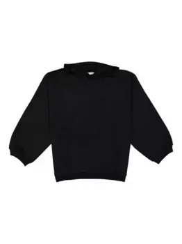 Толстовка с капюшоном и рукавами-фонариками BALENCIAGA, черный