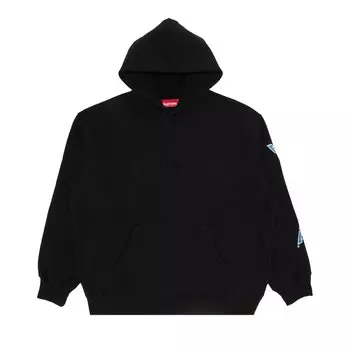 Толстовка с капюшоном и рукавами Supreme, цвет Черный