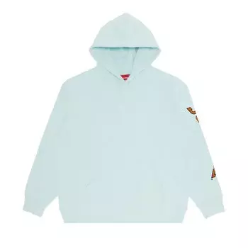 Толстовка с капюшоном и рукавами Supreme, цвет Бледно-синий
