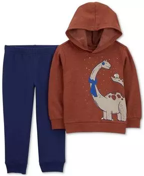 Толстовка с капюшоном и штаны для бега для маленьких мальчиков, комплект из 2 предметов Carter's, мультиколор