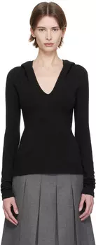 Толстовка с капюшоном и V-образным вырезом Fax Copy Express, черный