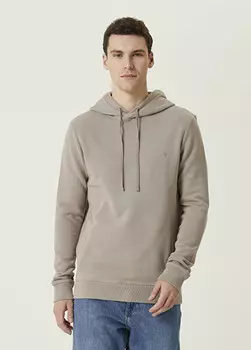 Толстовка с капюшоном и воротником-стойкой Allsaints, серый