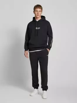 Толстовка с капюшоном и вышитой этикеткой, модель «BERING» Ellesse, черный