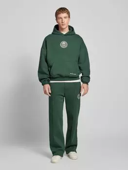 Толстовка с капюшоном и вышитой этикеткой, модель «Camden» PROHIBITED, темно-зеленый