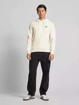 Толстовка с капюшоном и вышитым логотипом adidas Originals, кремовый