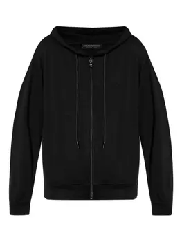 Толстовка с капюшоном и вышитым логотипом Emporio Armani, черный