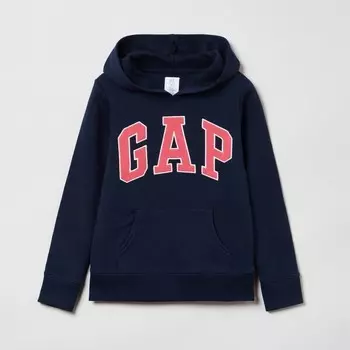 Толстовка с капюшоном и вышитым логотипом Gap, синий