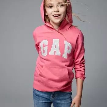 Толстовка с капюшоном и вышитым логотипом Gap, розовый