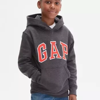 Толстовка с капюшоном и вышитым логотипом Gap, серый