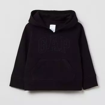 Толстовка с капюшоном и вышитым логотипом Gap, черный