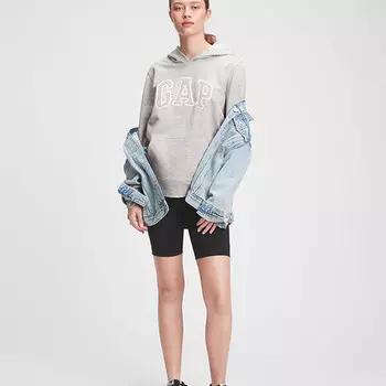 Толстовка с капюшоном и вышитым логотипом Gap, коричневый