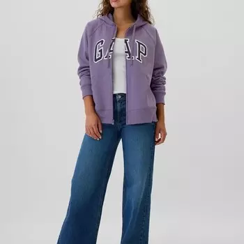 Толстовка с капюшоном и вышитым логотипом Gap, фиолетовый