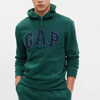 Толстовка с капюшоном и вышитым логотипом Gap, зеленый