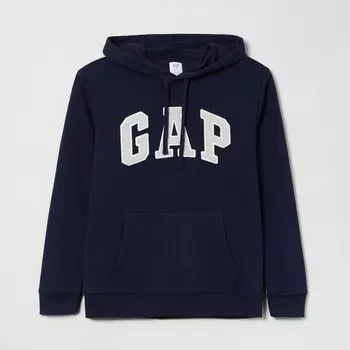 Толстовка с капюшоном и вышитым логотипом Gap, синий