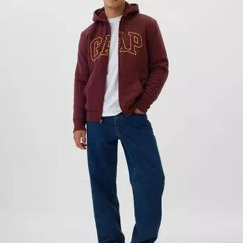 Толстовка с капюшоном и вышитым логотипом Gap, бургундия