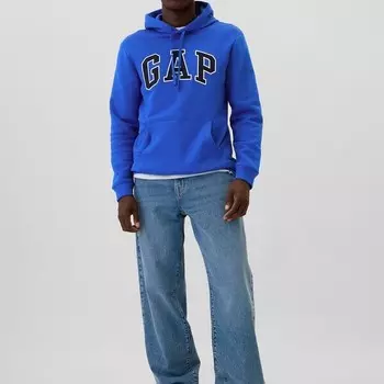 Толстовка с капюшоном и вышитым логотипом Gap, синий