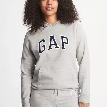 Толстовка с капюшоном и вышитым логотипом Gap, серый