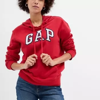 Толстовка с капюшоном и вышитым логотипом Gap, красный