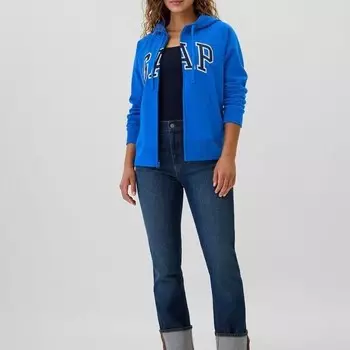 Толстовка с капюшоном и вышитым логотипом Gap, синий