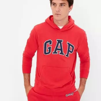Толстовка с капюшоном и вышитым логотипом Gap, красный