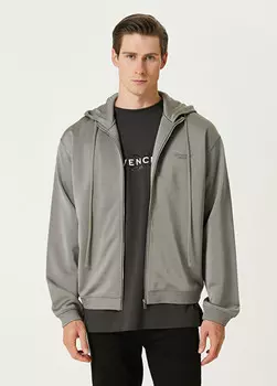 Толстовка с капюшоном и вышитым логотипом Givenchy, серый