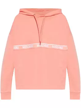 Толстовка с капюшоном и вышитым логотипом Moschino, розовый