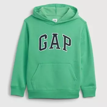 Толстовка с капюшоном и вышитым логотипом на сетке Gap, зеленый