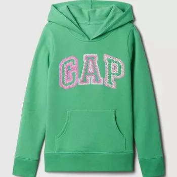 Толстовка с капюшоном и вышитым логотипом в технике макраме Gap, зеленый