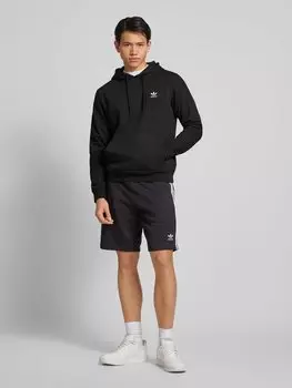 Толстовка с капюшоном и вышитыми этикетками adidas Originals, черный