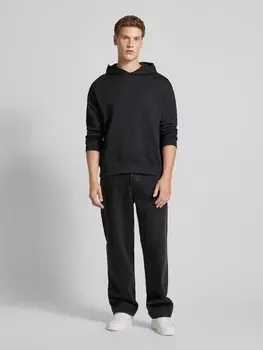 Толстовка с капюшоном и вышитыми этикетками Calvin Klein Underwear, черный