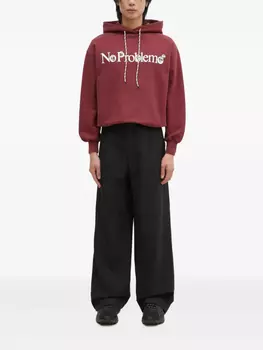 Толстовка с капюшоном и завязками на шнурке Aries Funghi Problemo с принтом грибов, красный