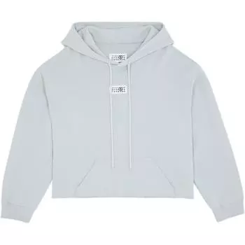 Толстовка с капюшоном и завязками с цифровым мотивом MM6 Maison Margiela, Ice Blue
