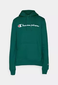Толстовка с капюшоном ICONS HOODIE CONTRAST LOGO LARGE Champion, темно-зеленый