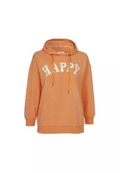 Толстовка с капюшоном игривая толстовка с капюшоном «happy» в простом дизайне Via Appia -Due-, цвет mandarin