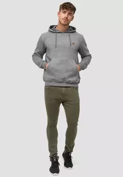 Толстовка с капюшоном INDICODE JEANS, антрацит