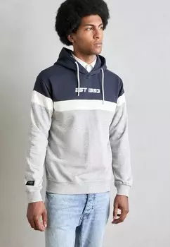 Толстовка с капюшоном INDICODE JEANS, темно-синий