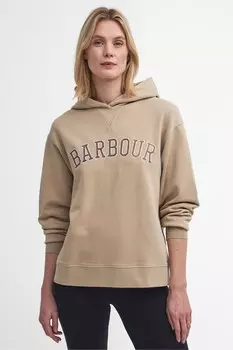 Толстовка с капюшоном из 100% хлопка с логотипом Northumberland varsity Barbour, бежевый