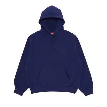 Толстовка с капюшоном из атласной аппликации Supreme, Washed Navy