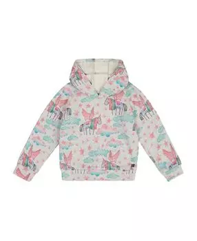 Толстовка с капюшоном из блестящего французского трикотажа для девочек - Little Kid Deux par Deux, серый