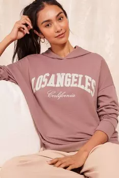 Толстовка с капюшоном из джерси с принтом спереди Friends Like These, розовый